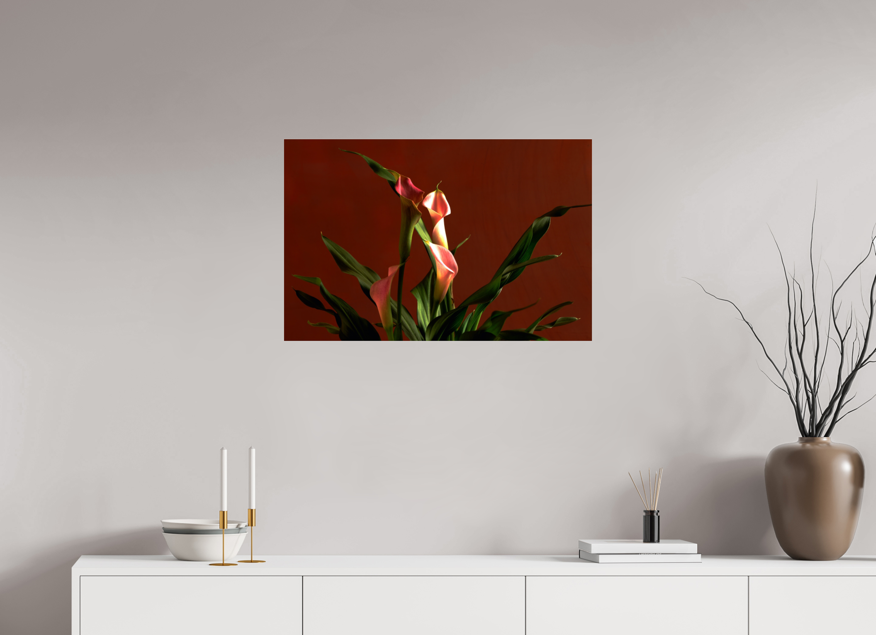 30.5 x 20″, Photo Print Under Acrylic Glass A study in Peach