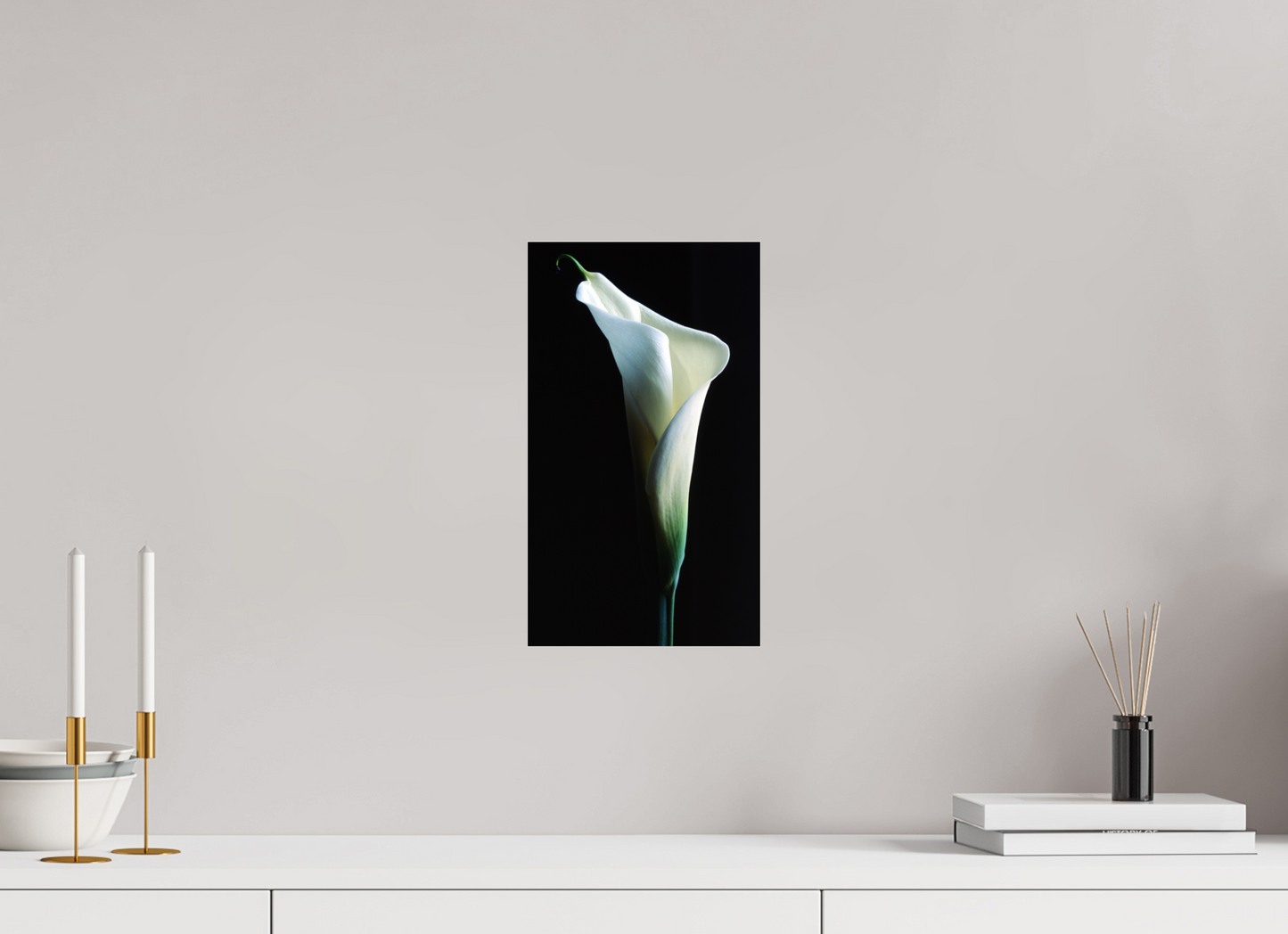 8 x 13.9″, Photo Print Under Acrylic Glass Calla Lilly