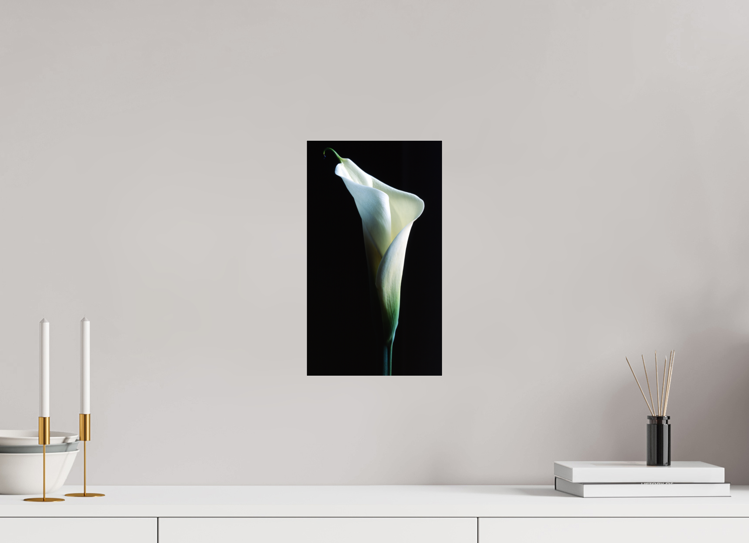8 x 13.9″, Photo Print Under Acrylic Glass Calla Lilly