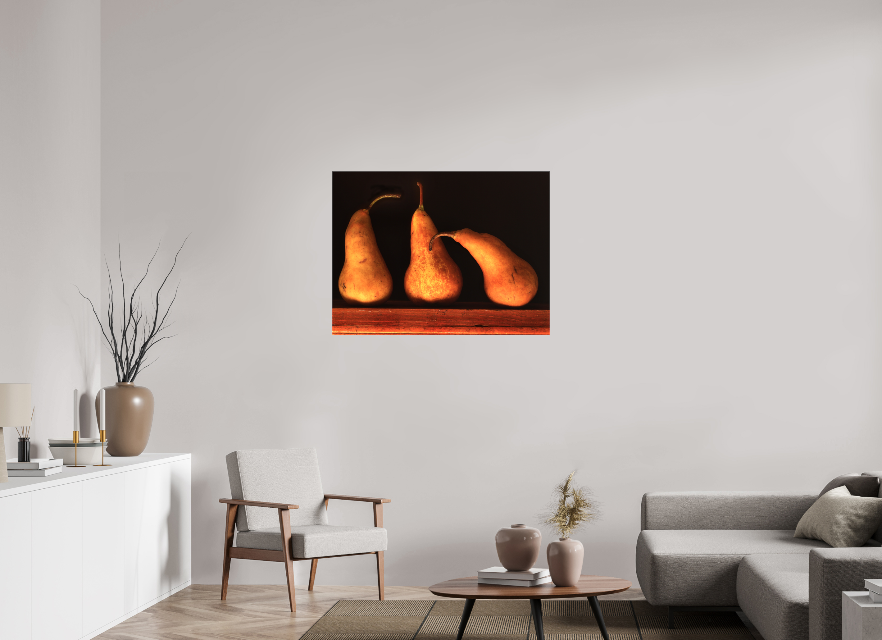 40 x 30″, Canvas Three Pears