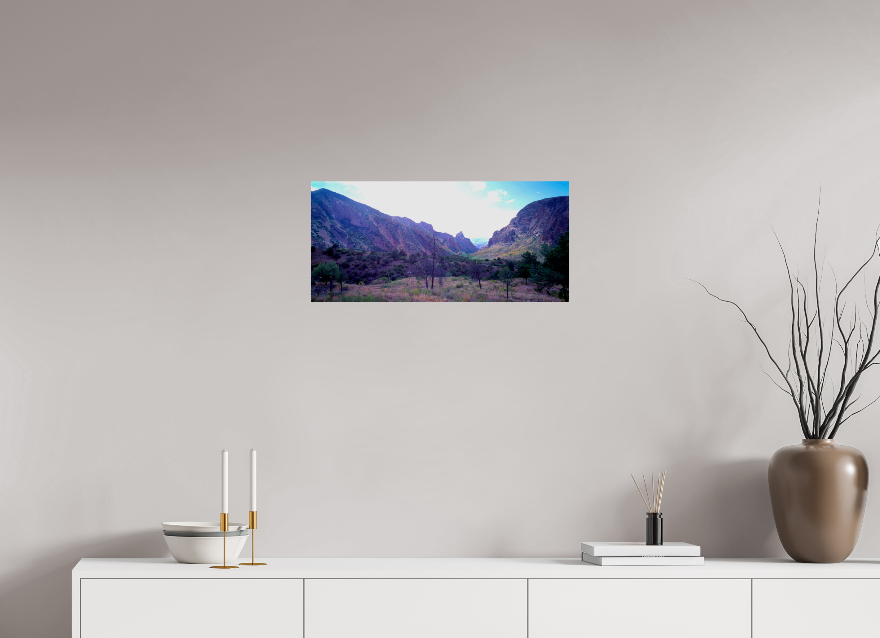 25.7 x 12″, Photo Print On Fuji Crystal DP II The window Big Bend national park