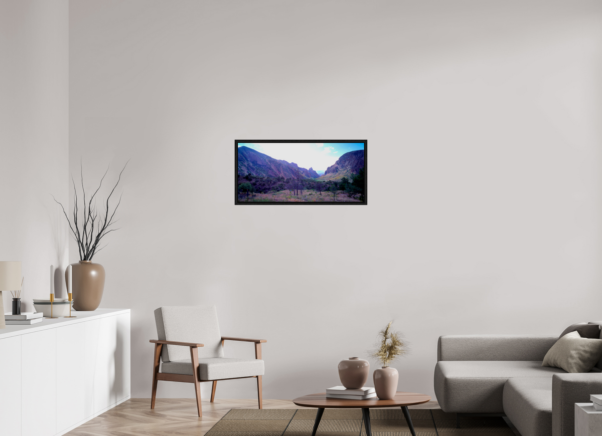 34.2 x 16″, Floater Frame The window Big Bend national park
