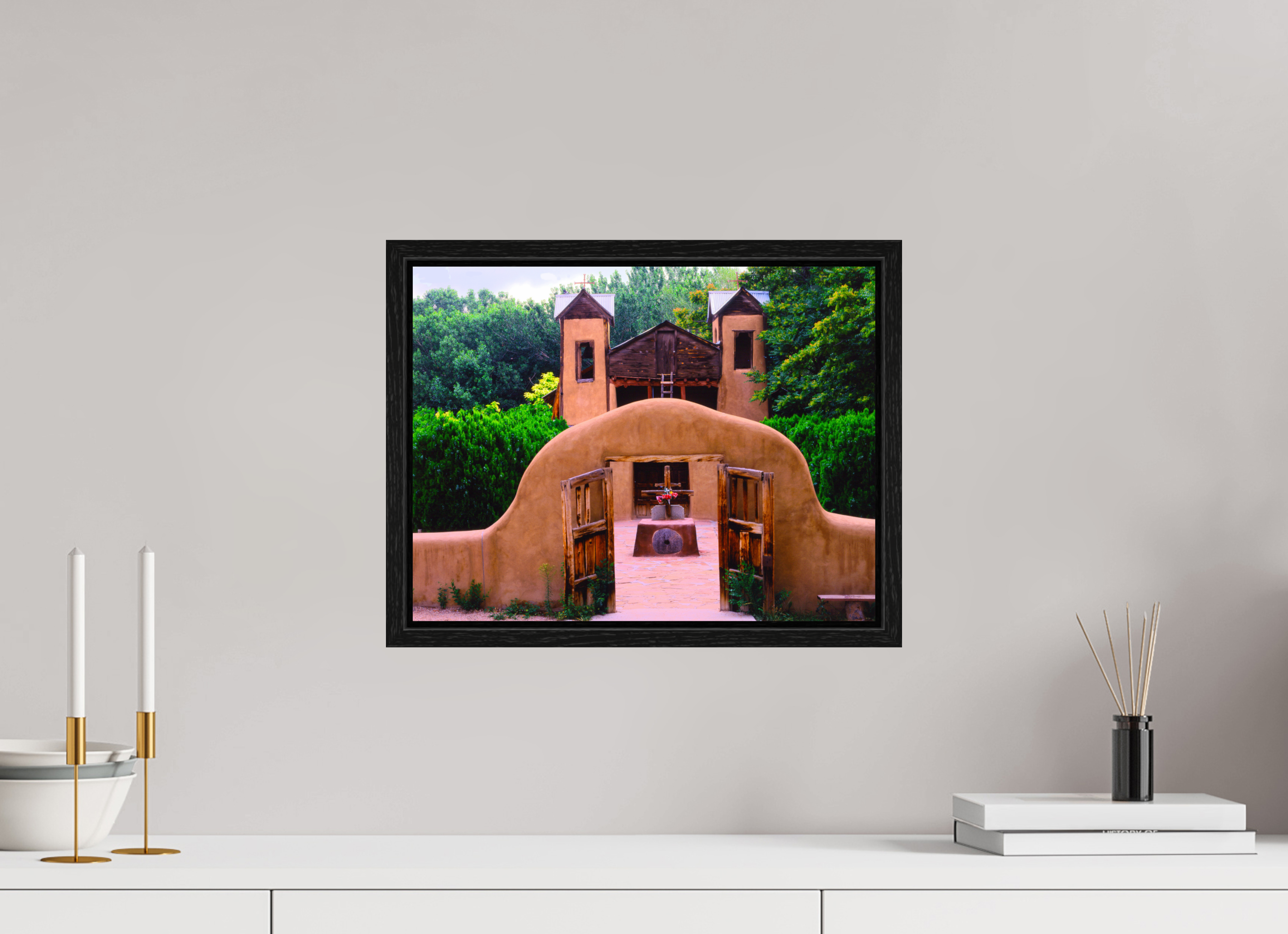 15.7 x 12″, Floater Frame El Santuario De Chimaýo
