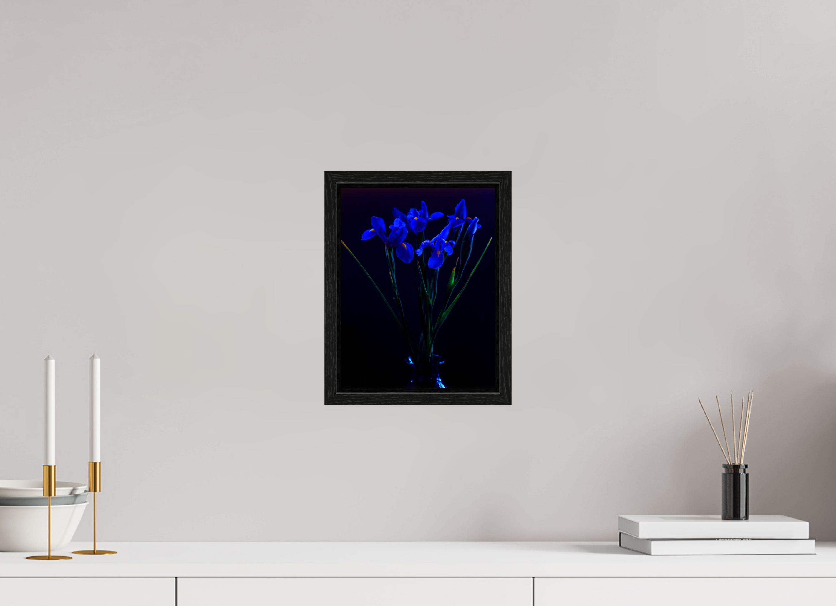 8 x 10.4″, Floater Frame Blue