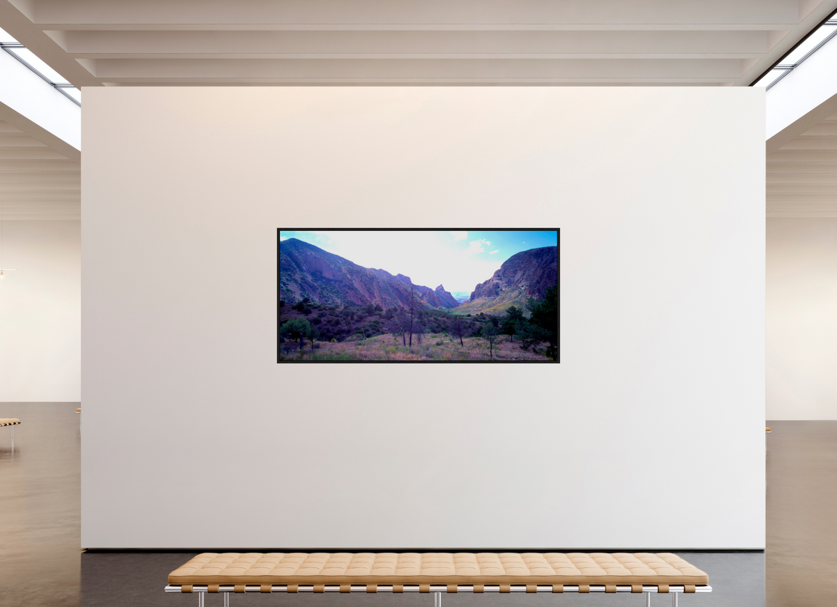 83.4 x 39″, Floater Frame The window Big Bend national park
