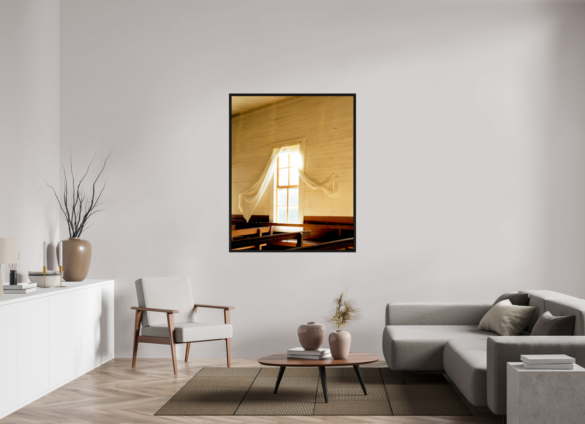 43 x 54.2″, Floater Frame Church Window Fred Texas