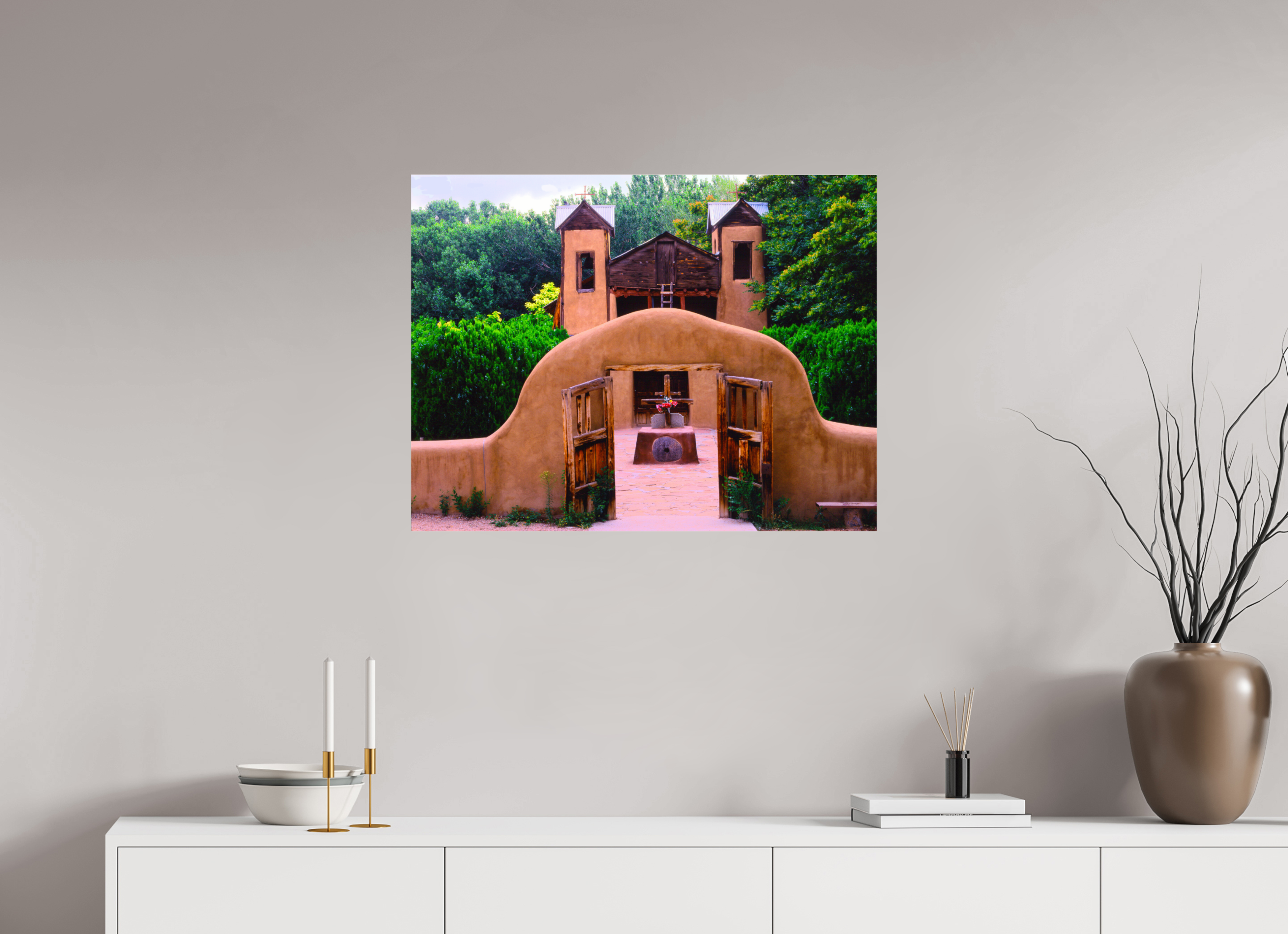 31.3 x 24″, Photo Print Under Acrylic Glass El Santuario De Chimaýo