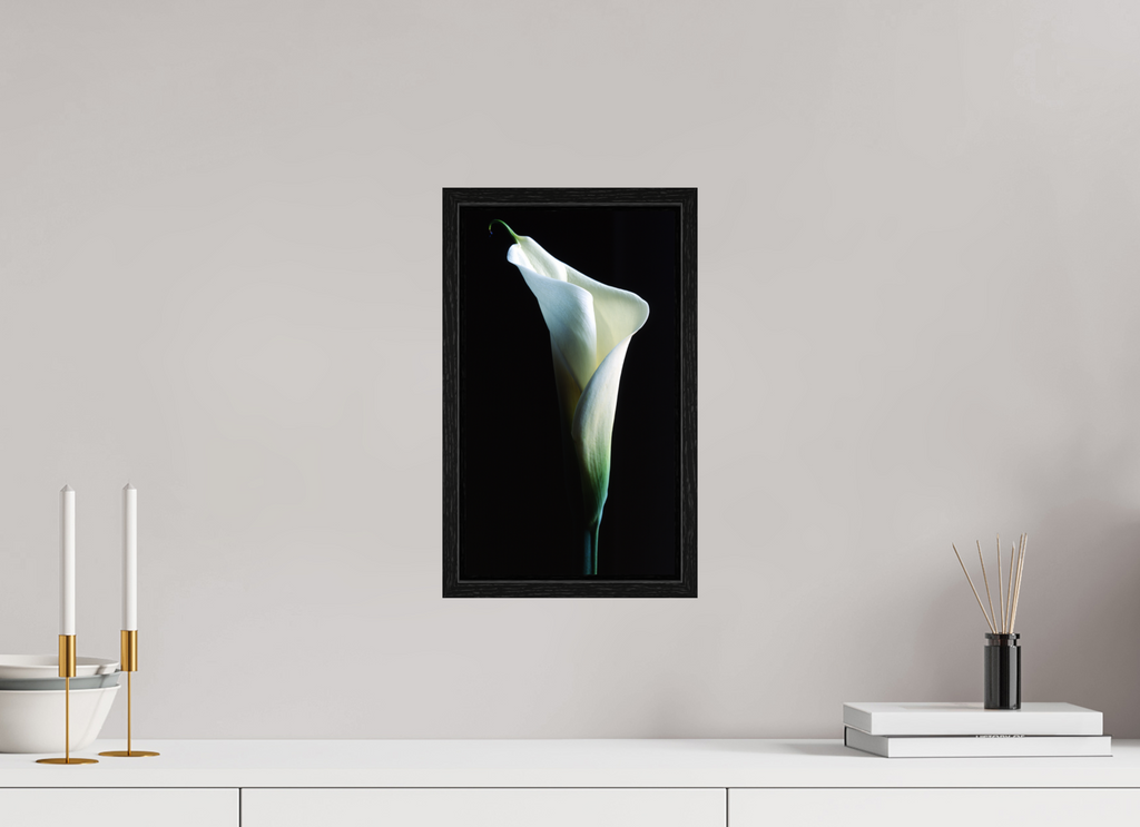 8 x 13.9″, Floater Frame Calla Lilly
