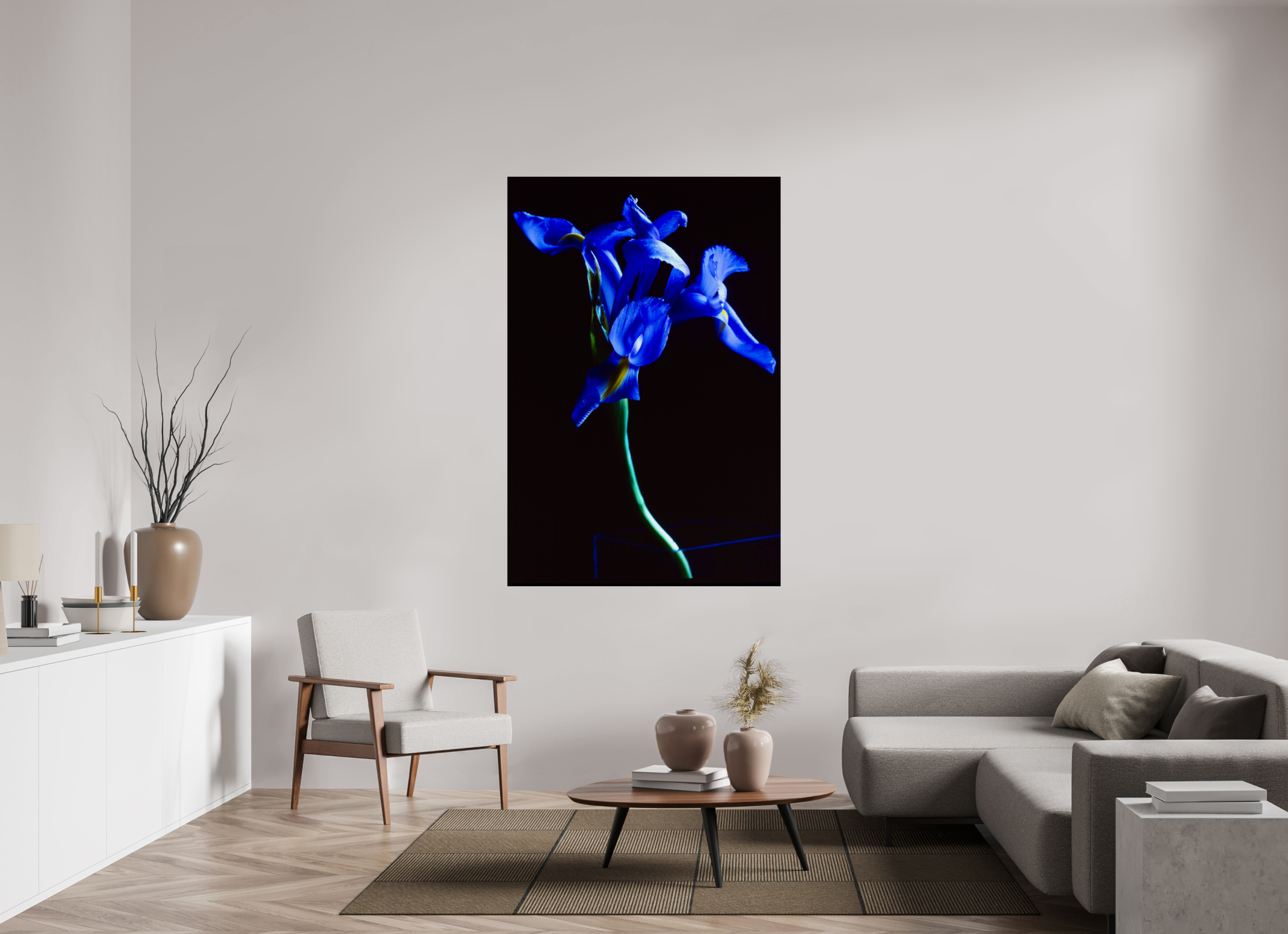 44 x 66″, Photo Print On Fuji Crystal DP II Blue Iris single