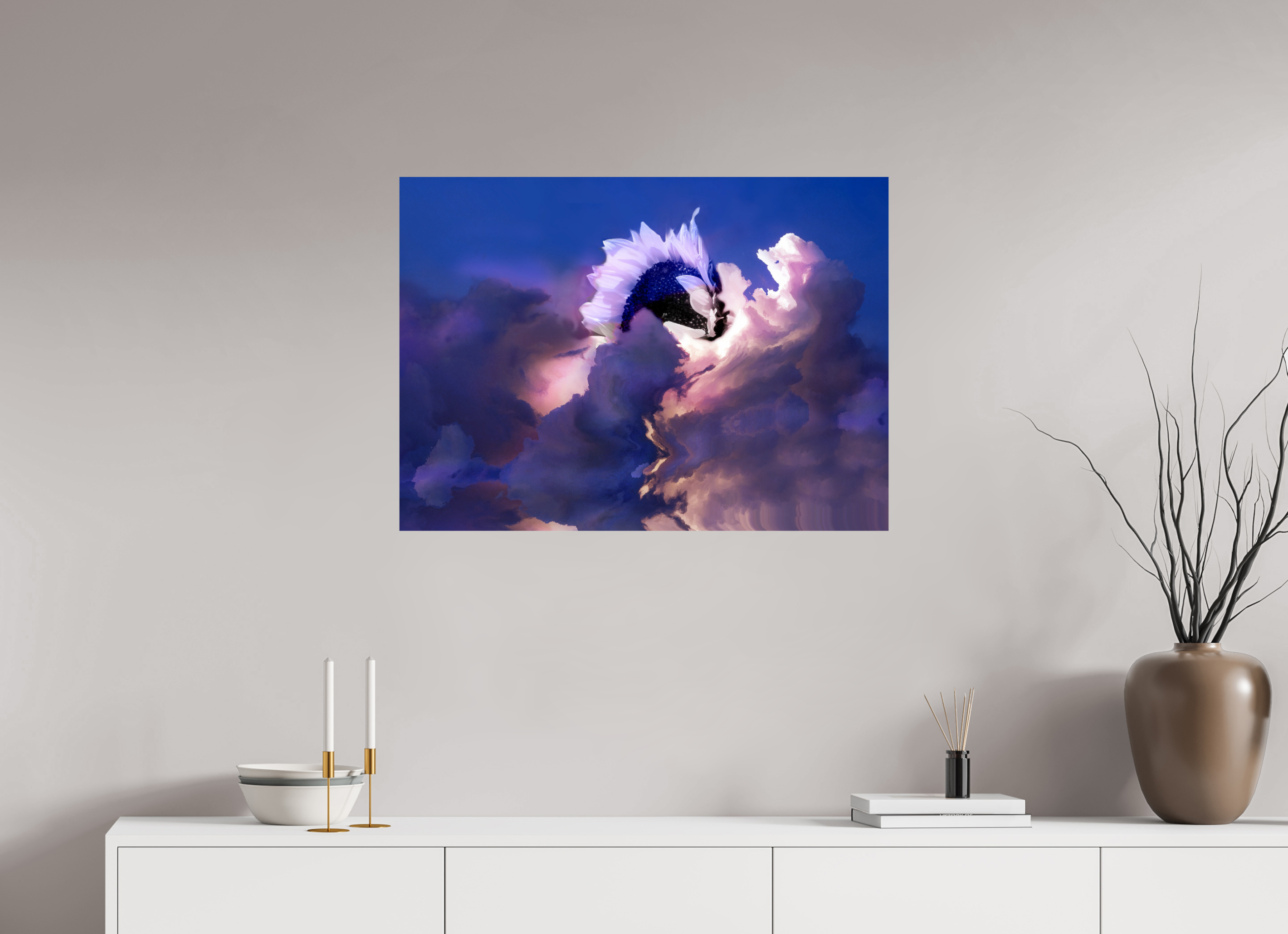 33.2 x 24″, Photo Print On Fuji Crystal DP II Sunflower Creation