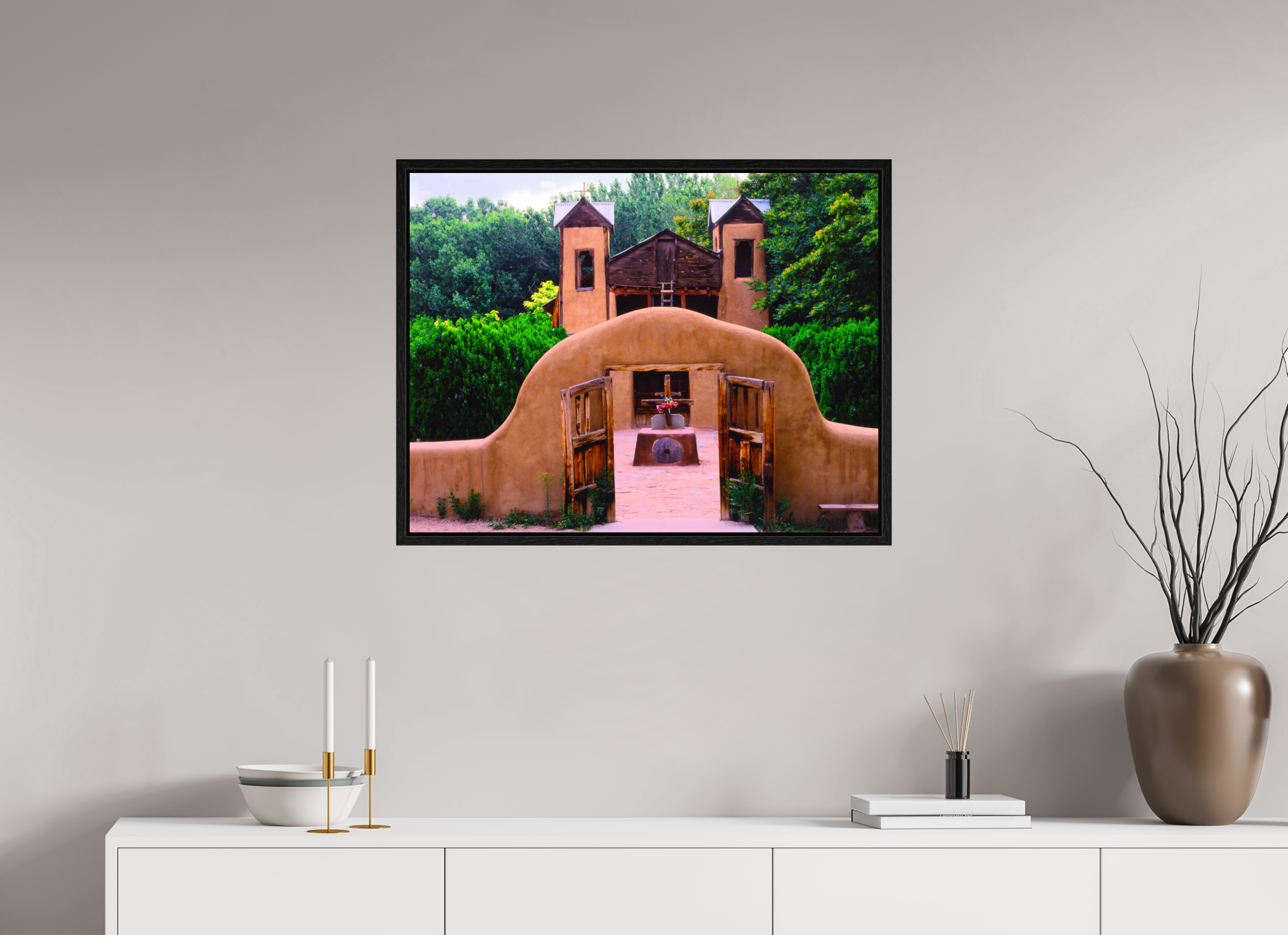 31.3 x 24″, Floater Frame El Santuario De Chimaýo